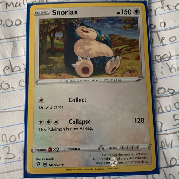 Snorlax 141/192 - Picture 1 of 1